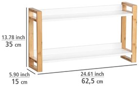 Raft de perete din lemn de bambus Wenko Finja, lățime 62,5 cm