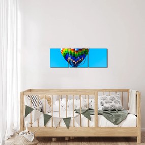 Tablou - Balon cu aer cald (cu ceas) (90x30 cm)