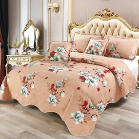 Cuvertura bumbac 100%, 5 piese, pat 2 persoane, 230x250 cm, CB267