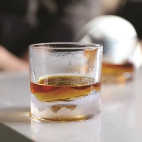 Set pahare pentru whisky LIITON 1009977 Rocky Mountain, 240 ml, 2 buc, Fund 3D varf Elbert, Transparent