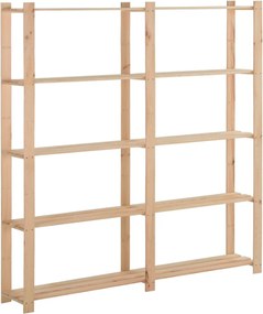 vidaXL Raft depozitare 5 niveluri, 170x28,5x170 cm, lemn de pin masiv