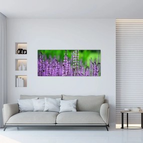 Tablou cu flori de luncă violete (120x50 cm), în 40 de alte dimensiuni noi