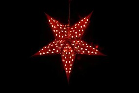 Stea luminoasă de Crăciun cu temporizator 60 cm, 10 LED, roșu