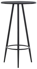 vidaXL Masă de bar, negru, 60 x 107,5 cm, MDF