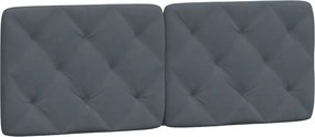 vidaXL Pernă tăblie de pat, gri închis, 120 cm, catifea