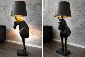 Lampa decorativa de podea, Cal, Negru, BLACK BEAUTY 130cm