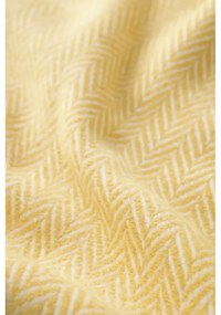 Pled din amestec de bumbac Euromant Skyline, 140 x 180 cm, galben