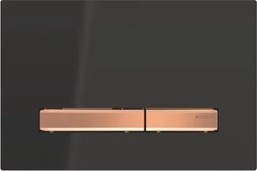 Clapeta de actionare Geberit Sigma50 negru/butoane rose gold