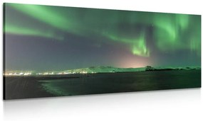 Tablou aurora verde neobișnuită