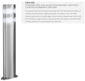 Stalp LED modern de exterior IP44 India H-45cm 5304-450 SRT