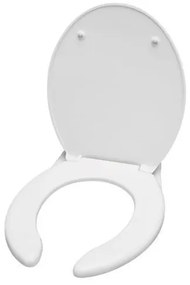 Capac WC Cersanit, Etiuda, antibacterian, din duroplast, pentru persoane cu dizabilitati, alb