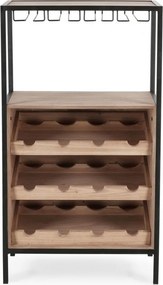 Dulap vinotecă în culoare naturală număr de sticle 12, 51x91x30 cm Isaac – Yes Everyday
