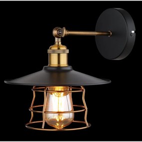 Aplica de perete design clasic Viejo negru mat, cupru