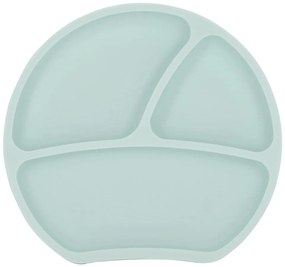 Farfurie pentru copii albastru-deschis din silicon 19x20,5 cm – Kindsgut