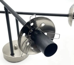 Brilagi - Lustra aplicată MALIVA 4xE14/15W/230V crom mat/fumuriu