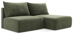 Colțar verde extensibil/cu spațiu de depozitare (cu colț pe partea dreaptă) Kalena – Makamii