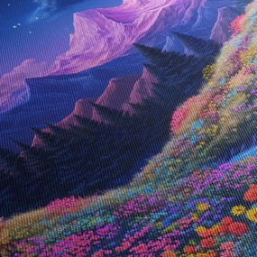 Tablou - Peisaj violet la lună plină (70x50 cm)
