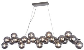Lustra deosebita cu 25 de surse de lumina Dallas, crom/ fumuriu MYMOD547PL-25CH