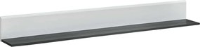 Polita SOLIDO TWIN, alb/negru, PAL laminat, 180x21x20 cm