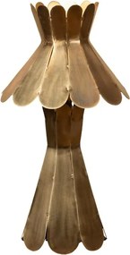Lampă de masă din alamă antichizată, formă florală sculptată, finisaj vintage, 43×23 cm, „Corolle"
