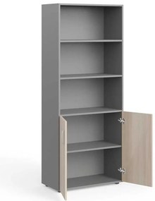 Dulap înalt Manager 79,9 x 42,2 x 196,5 cm, salcâm deschis / gri