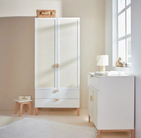 Dulap Ratata alb/fag/natur H195 cm