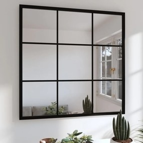 Oglinda de perete ,negru, 60x60 cm, metal 1, 60 x 60 cm