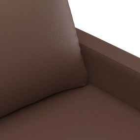 Canapea cu 3 locuri, maro, 180 cm, piele ecologica