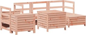 vidaXL Set canapele grădină, 7 piese, lemn masiv brad douglas