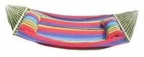 Hamac de gradina cu perna, 150 X 220 cm, multicolor, 3249
