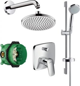 Sistem de dus Hansgrohe Design Croma Logis cu palarie de dus crom