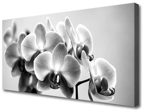Tablou pe panza canvas Flori Floral Gray