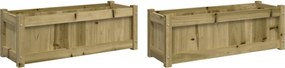 vidaXL Jardiniere de gradina , 2 buc., lemn de pin impregnat