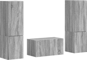 vidaXL Set comodă TV 5 pcs Gri Sonoma Lemn compozit