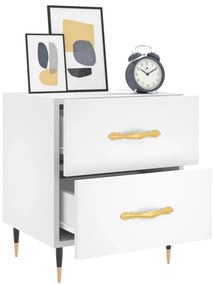 Noptiere, 2 buc., alb, 40x35x47,5 cm, lemn compozit