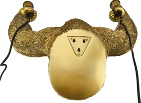 Aplica de perete KING APE 50cm sculptura maimuta aurie