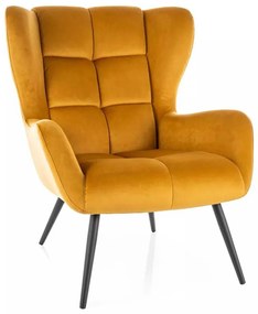 Fotoliu Arroyal Velvet, galben