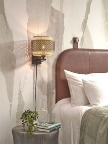 Aplica de perete eco din bambus Bhutan/Shade 2520 bl/nat, bl
