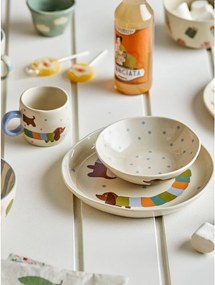 Set de veselă pentru copii 3 buc. din gresie Charlie – Bloomingville Mini