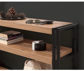 Masa Bufet Cosmo Dresuar, 140 x 35 x 80 cm, Atlantic Pine / Negru