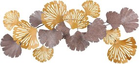 Decoratiune perete GERGO, bej/auriu, metal, 130x6x60 cm
