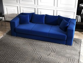 Canapea extensibilă dumonde cu ladă de depozitare si sezut confortabil din spuma high-density, Gloria Royal Blue 240x100 cm