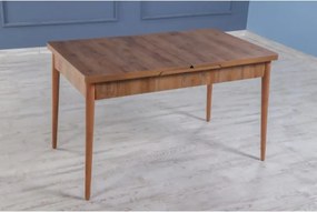 Set masa extensibila cu 4 scaune tapitate Homs nuc 110 x 70 cm