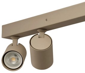 Plafoniera liniara bej cu 4 spoturi EXO 4, 120cm
