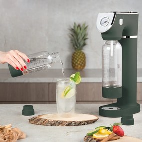 Aparat preparare bauturi carbogazoase Green Matt Berlinger Haus BH 9785N, verde mat, include 2 sticle reutilizabile