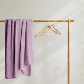 Pătură din microfibră DecoKing Henry, 70 x 150 cm, violet
