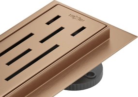 Mexen Flat 360° M01 scurgere liniară rotativă 50 cm, cupru periat - 1C20050-40