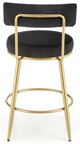 Scaun de bar Burke, negru