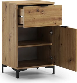 Mazzoni Comodă LANA K-50S Stejar Artisan - DULAP VERTICAL CU SERTAR