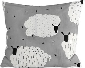 Husa de perna din bumbac SHEEP POLY 45x45 cm, gri